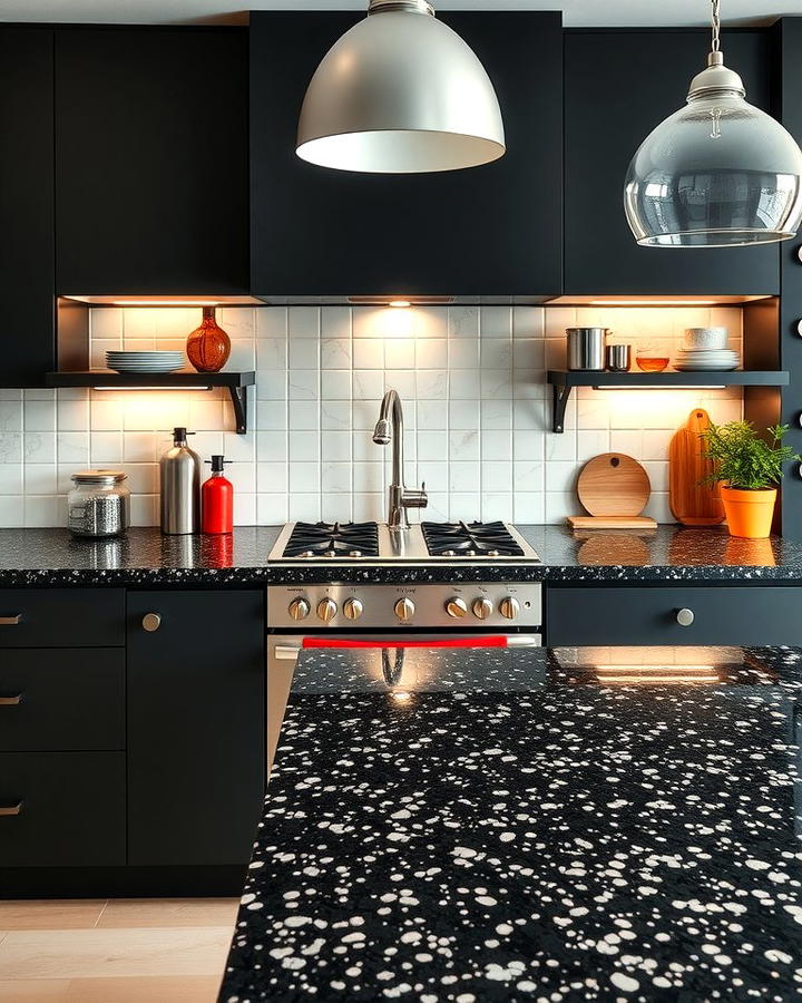 Black Terrazzo Countertops