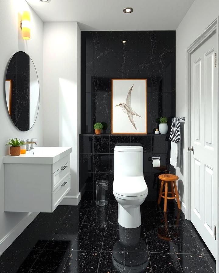 Black Terrazzo Floors for Artistic Flair