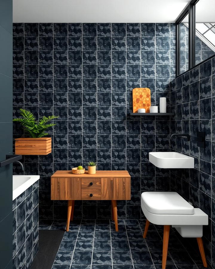 Black Terrazzo Tiles for a Contemporary Edge