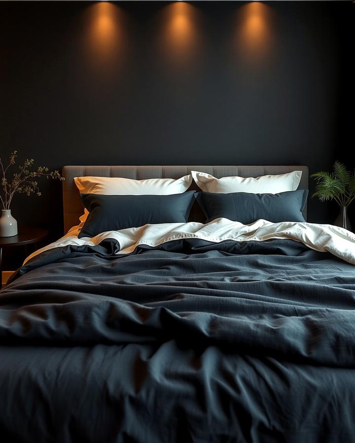 Black Textured Bedding