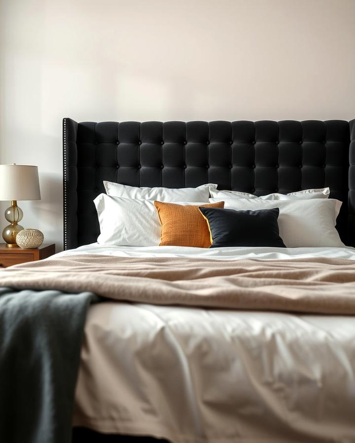 Black Upholstered Headboard