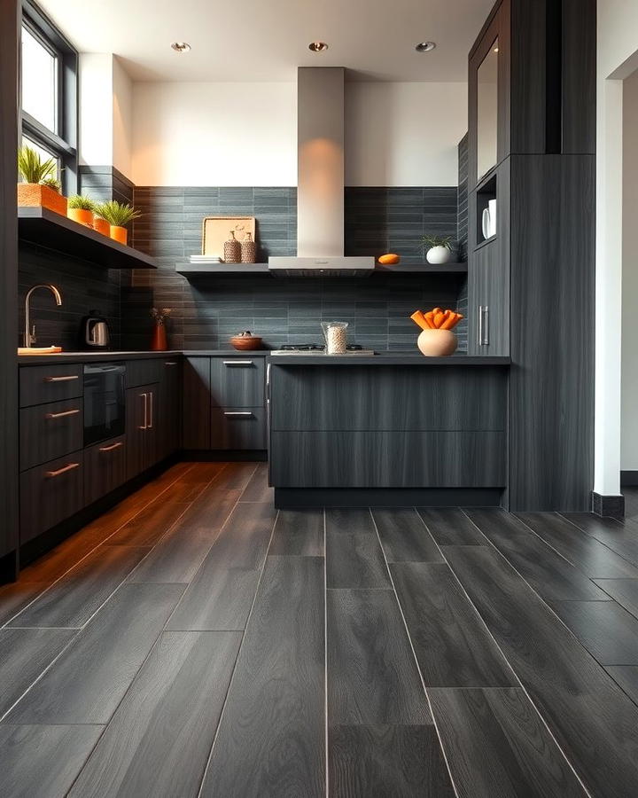 Black Wood Look Vinyl Planks