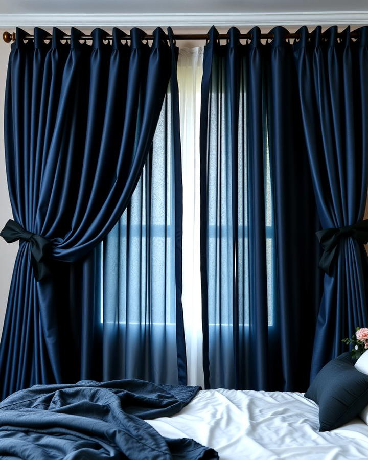 Black and Blue Curtains