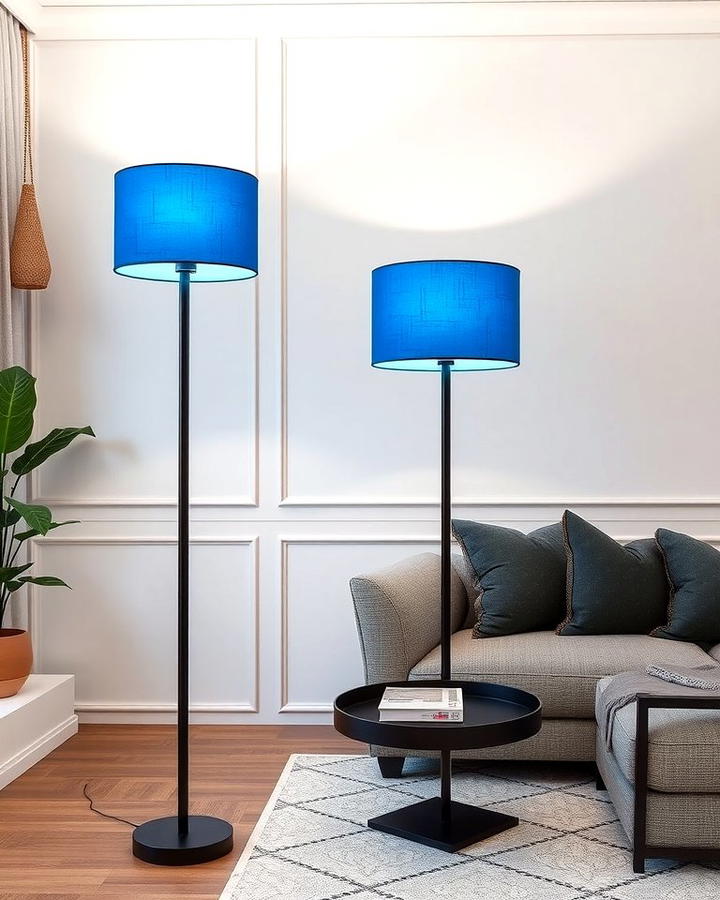 Black and Blue Floor Lamp