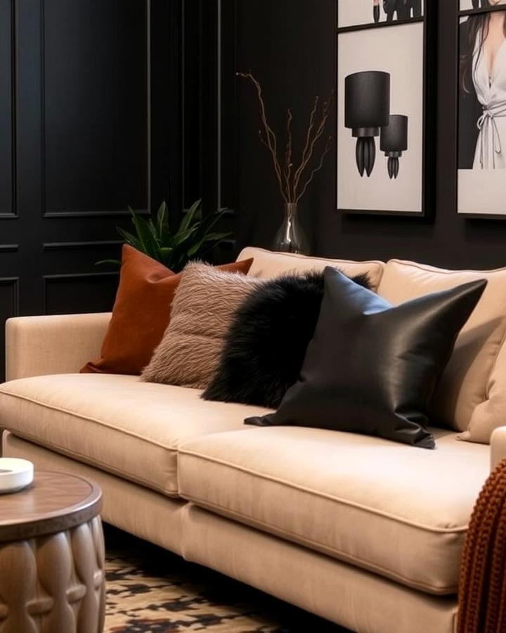 Black and Brown Accent Pillows