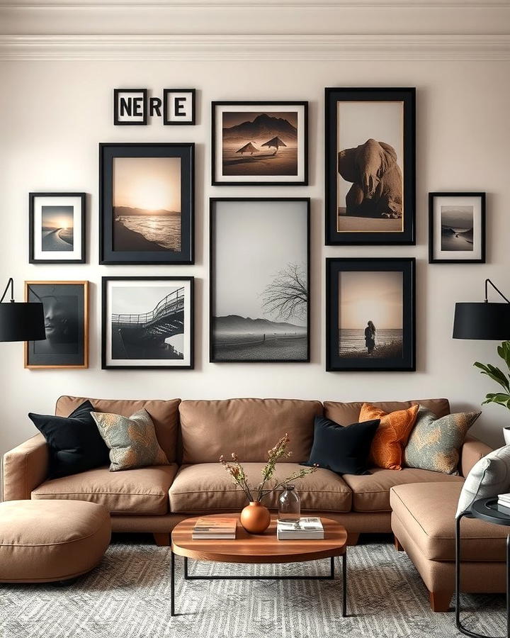 Black and Brown Gallery Walls