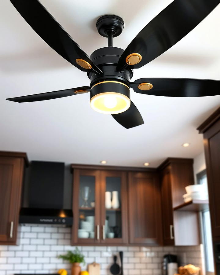 Black and Gold Ceiling Fans for Functional Elegance