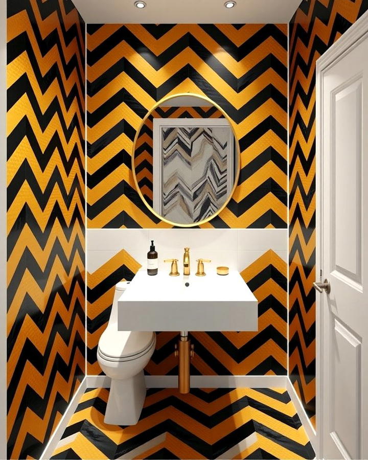 Black and Gold Chevron Patterns