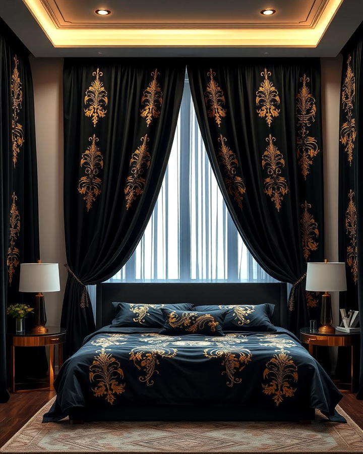 Black and Gold Curtains