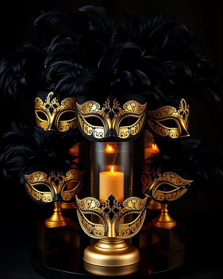 Black and Gold Masquerade Masks