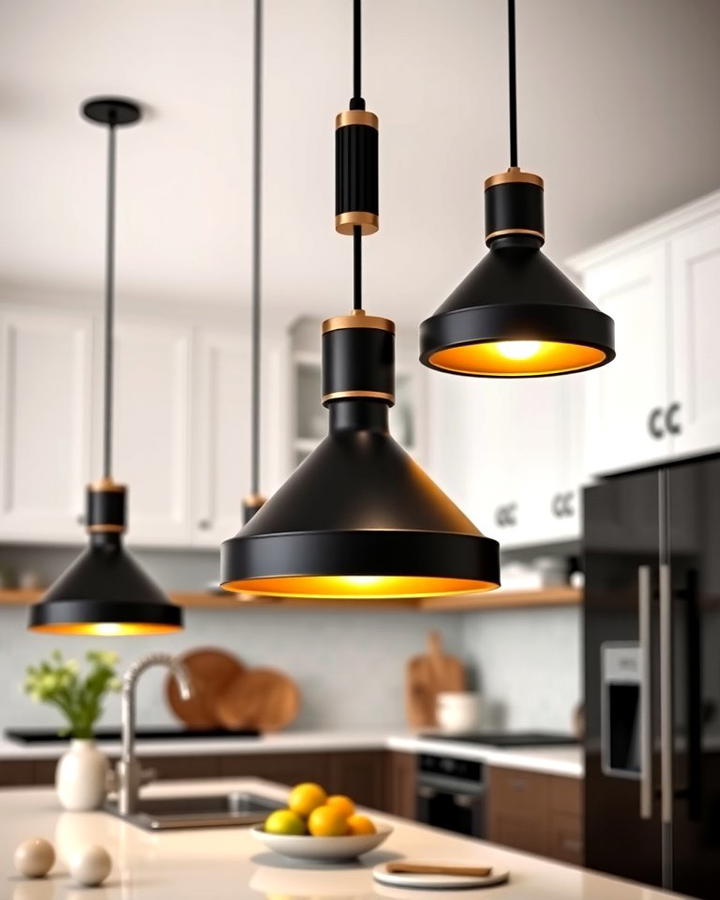 Black and Gold Pendant Lights for a Luxurious Glow