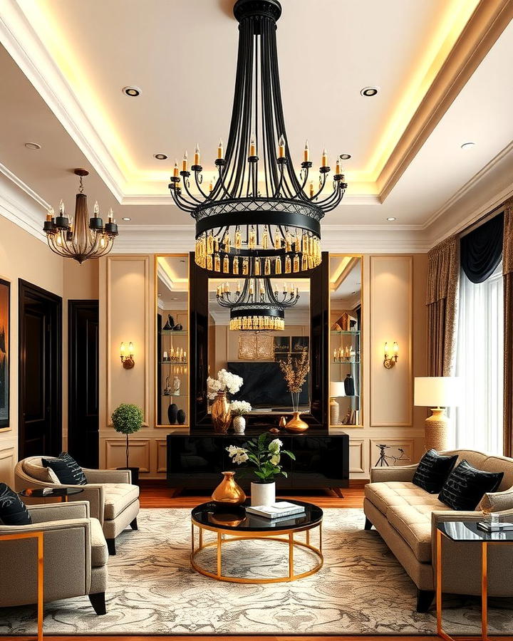 Black and Gold Statement Lighting