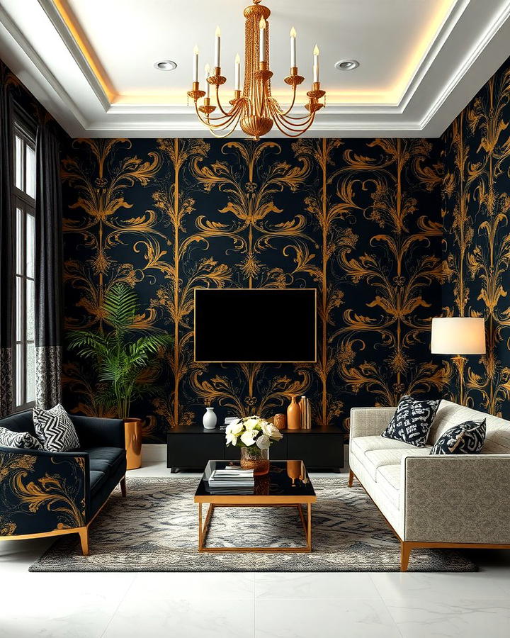 Black and Gold Wallpaper Patterns