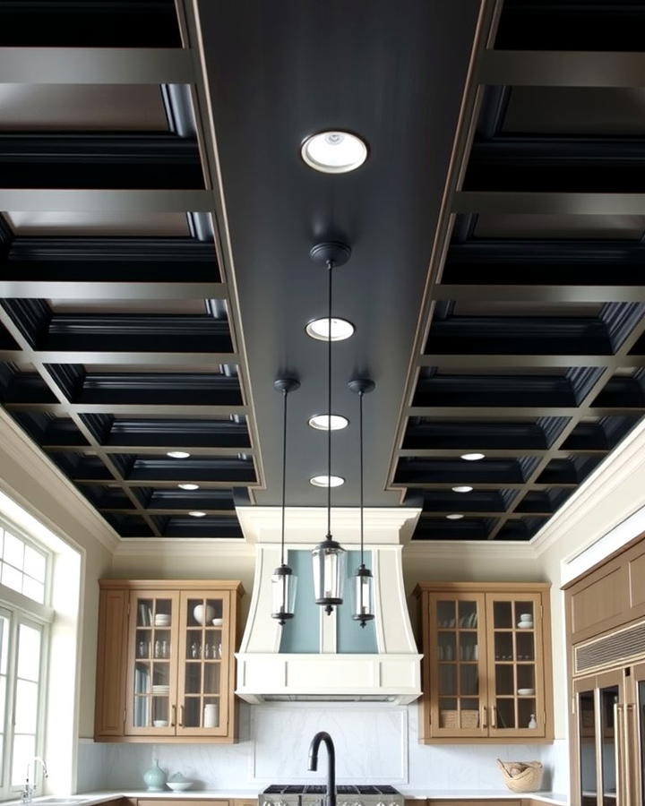 Black and Gray Ceiling Details