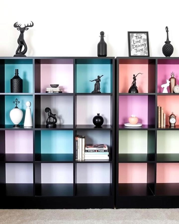 Black and Pastel Shelving