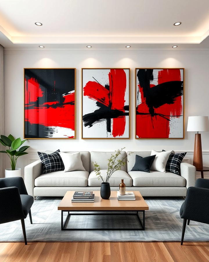 Black and Red Abstract Artwork