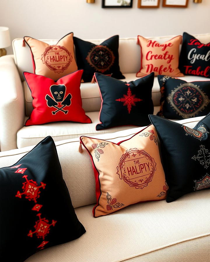 Black and Red Throw Pillows