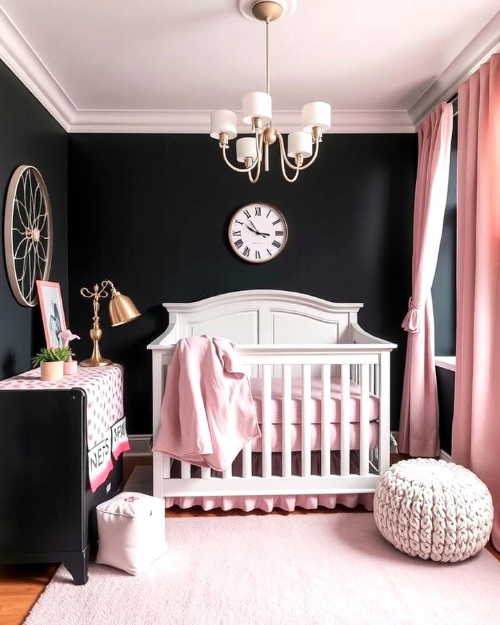 Black and Soft Pink Combination