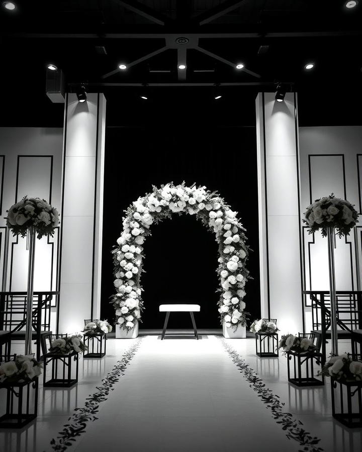 Black and White Ceremony Backdrop