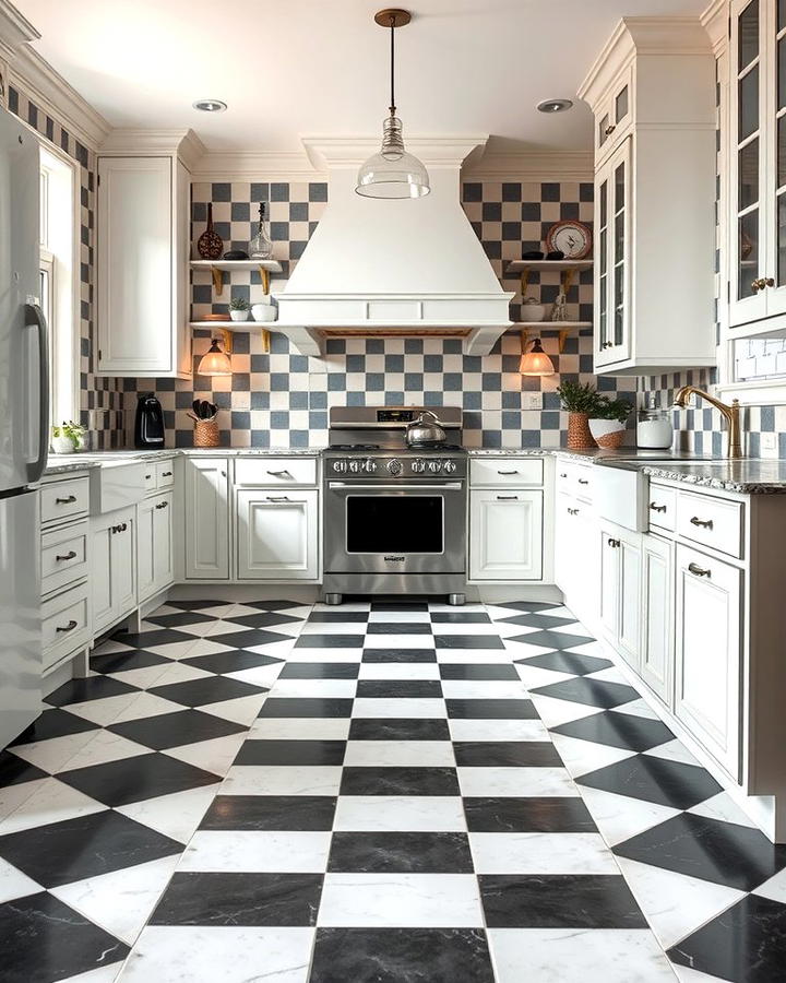 Black and White Checkered Floors