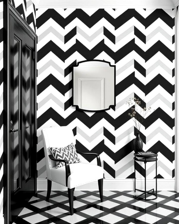 Black and White Chevron Wallpaper