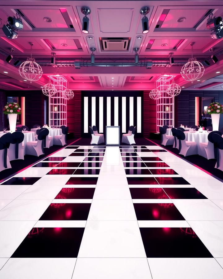 Black and White Dance Floor 2