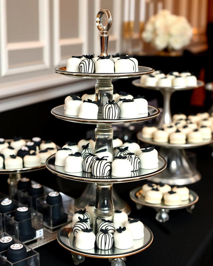 Black and White Dessert Table