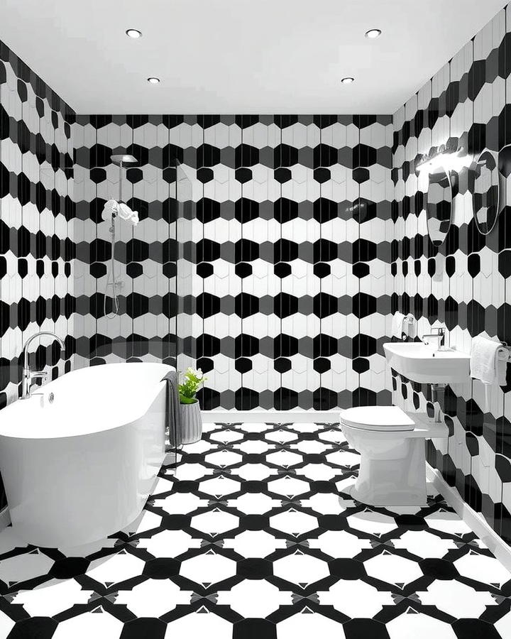 Black and White Geometric Patterns