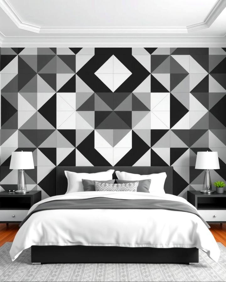 Black and White Geometric Wallpaper