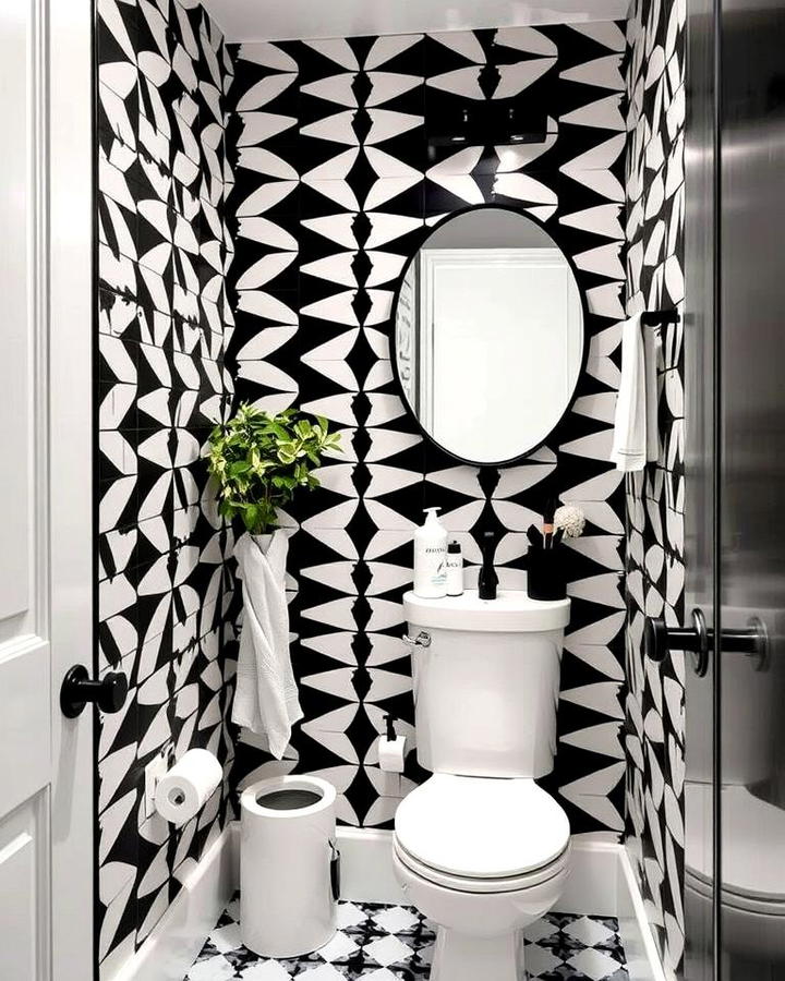 Black and White Geometric Wallpaper