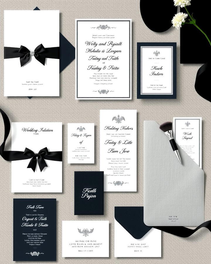 Black and White Invitations