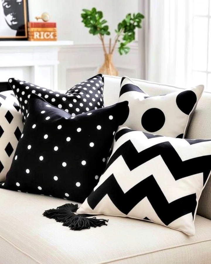 Black and White Pillows and Throws