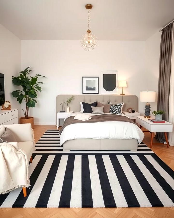 Black and White Striped Rugs