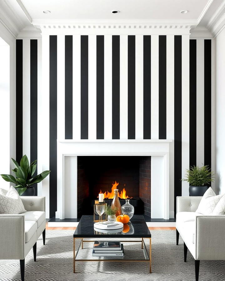 Black and White Striped Surround