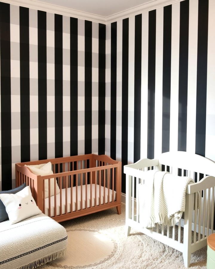 Black and White Striped Wallpaper