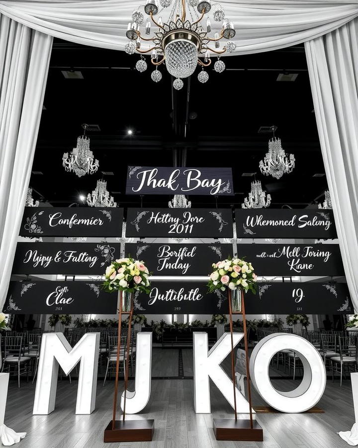 Black and White Wedding Signage 2