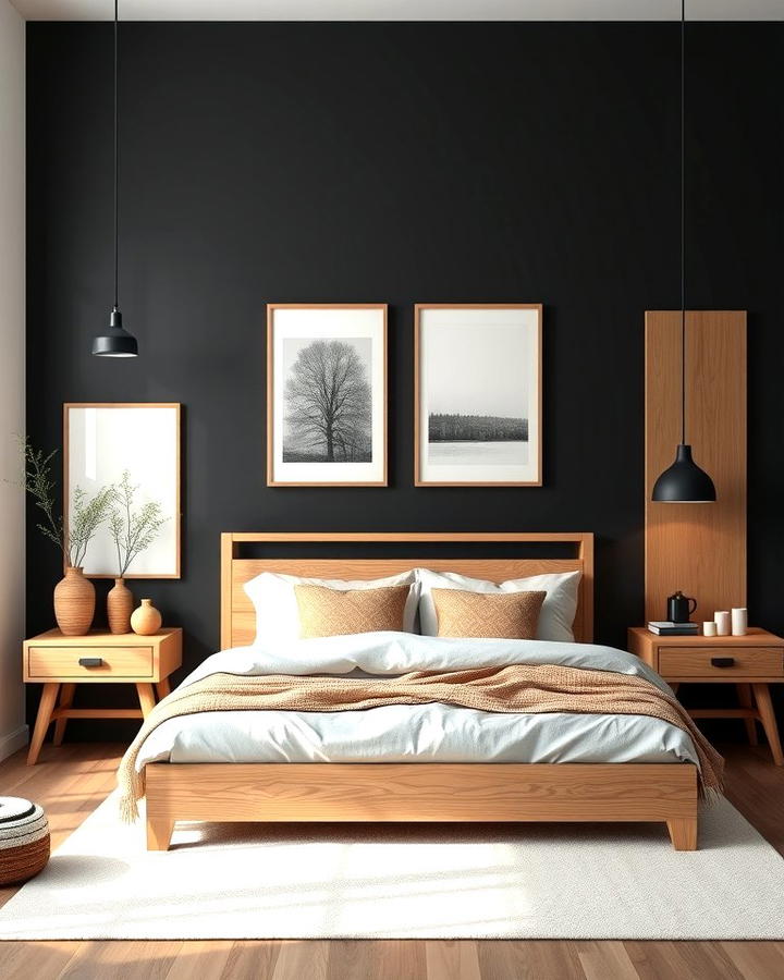 Black and Wood Contrast