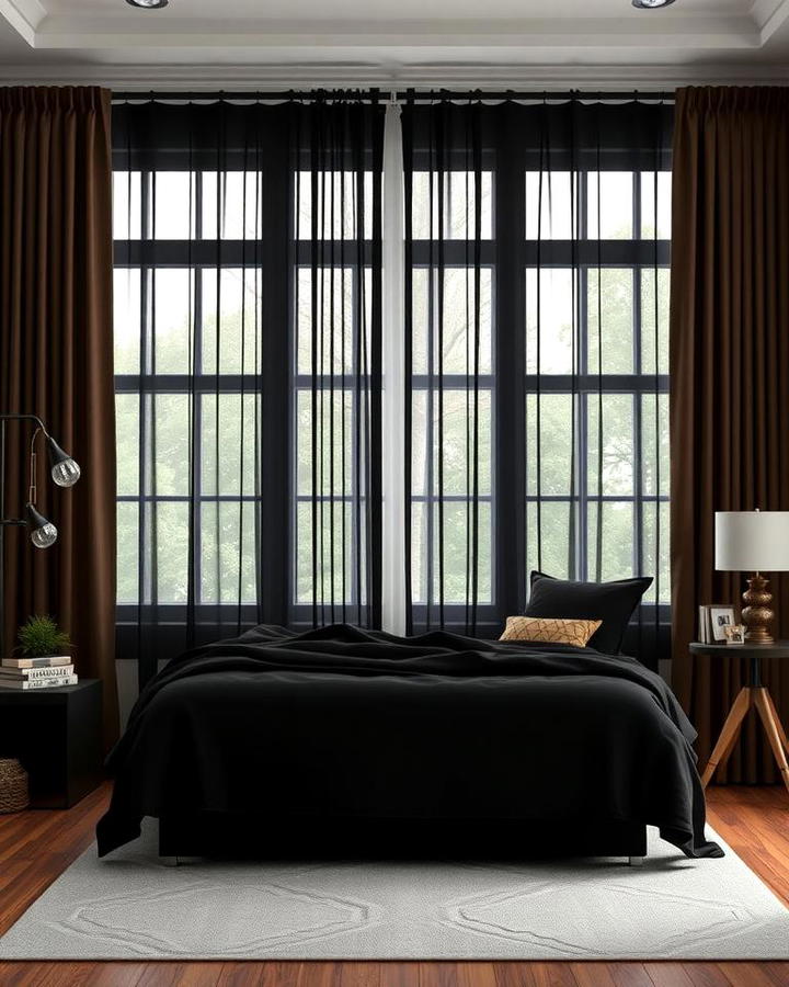 Blackout Curtains in Black or Dark Brown