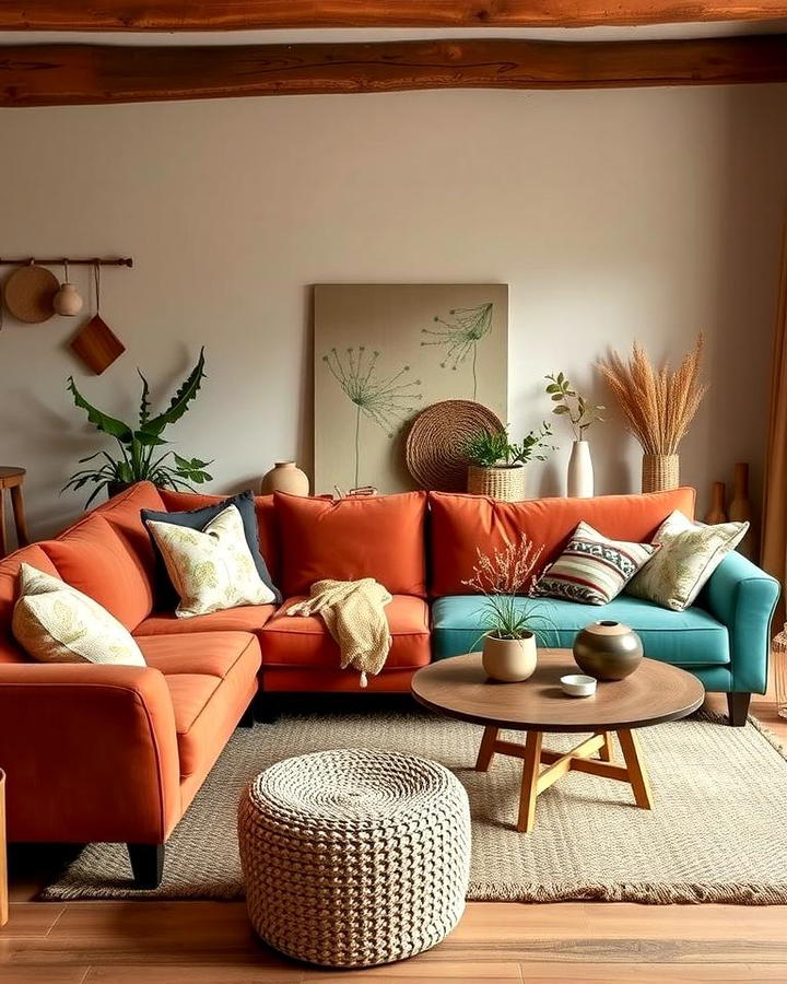 Blend Earthy and Bold Tones