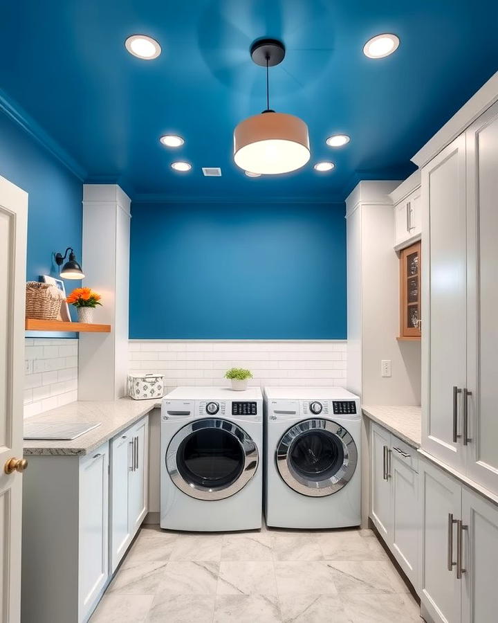 Blue Ceiling Accent