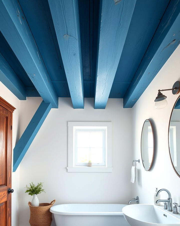 Blue Ceiling Beams