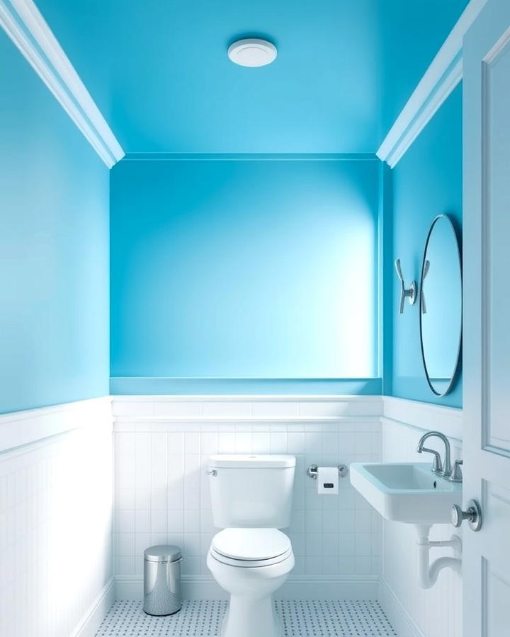 Blue Ceiling with White Walls