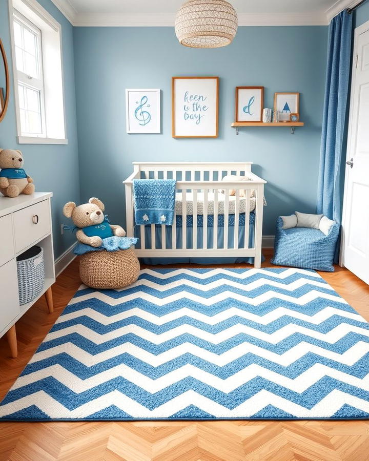 Blue Chevron Rugs