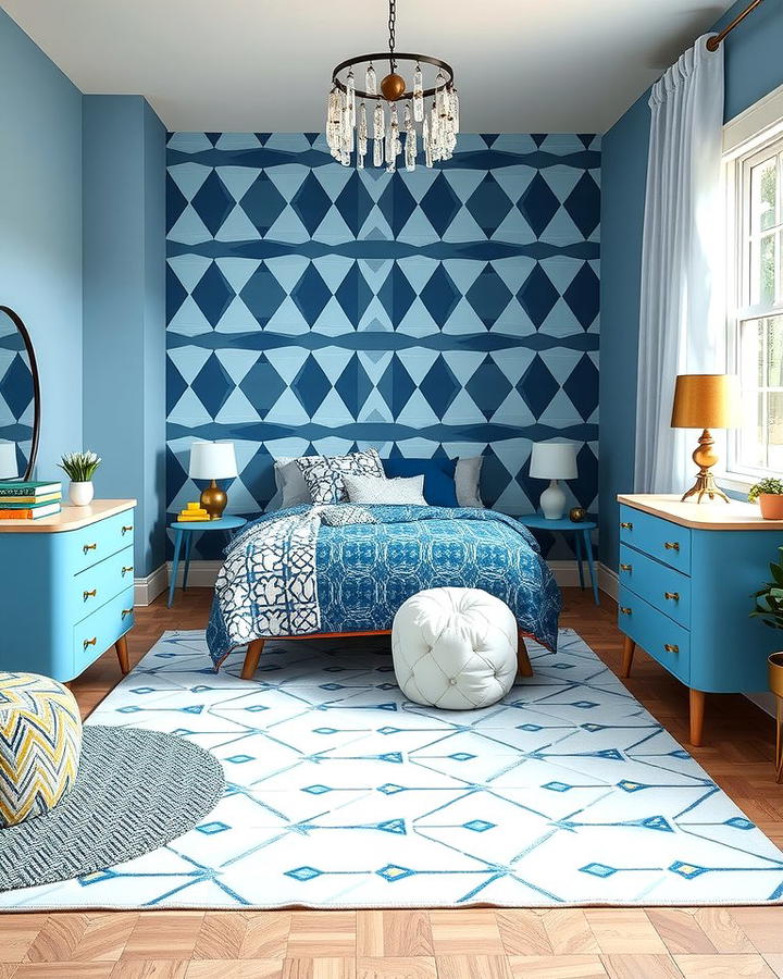 Blue Geometric Patterns