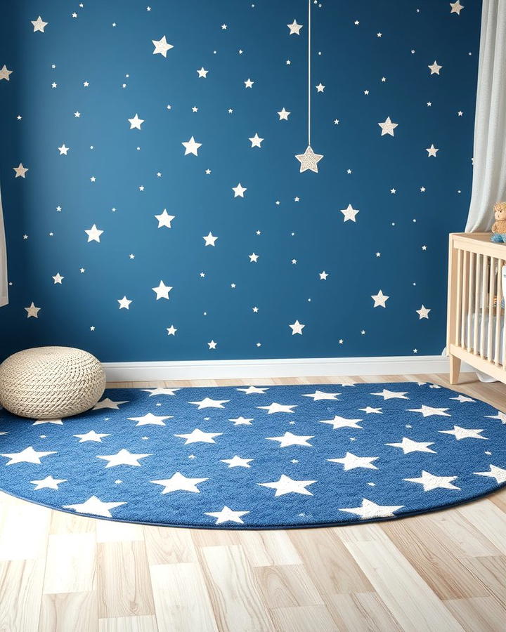 Blue Star Patterned Rugs