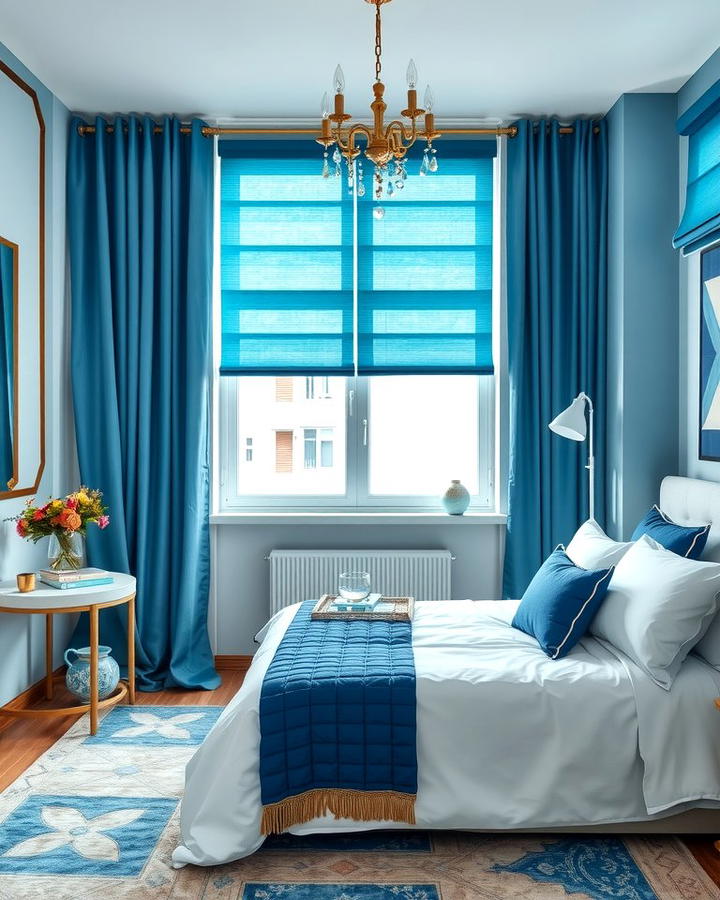 Blue Window Treatments