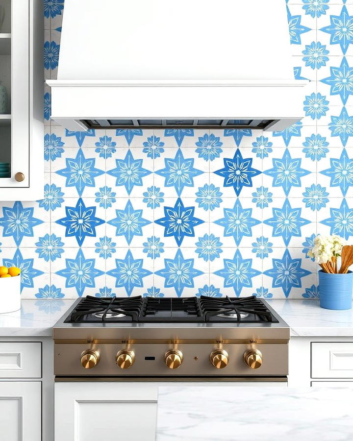 Blue and White Backsplash Magic