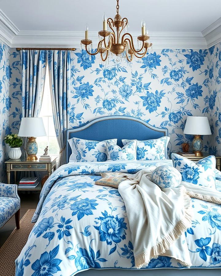 Blue and White Floral Patterns