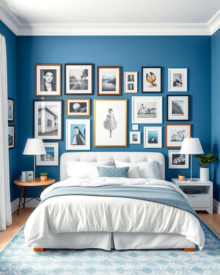 Blue and White Gallery Wall