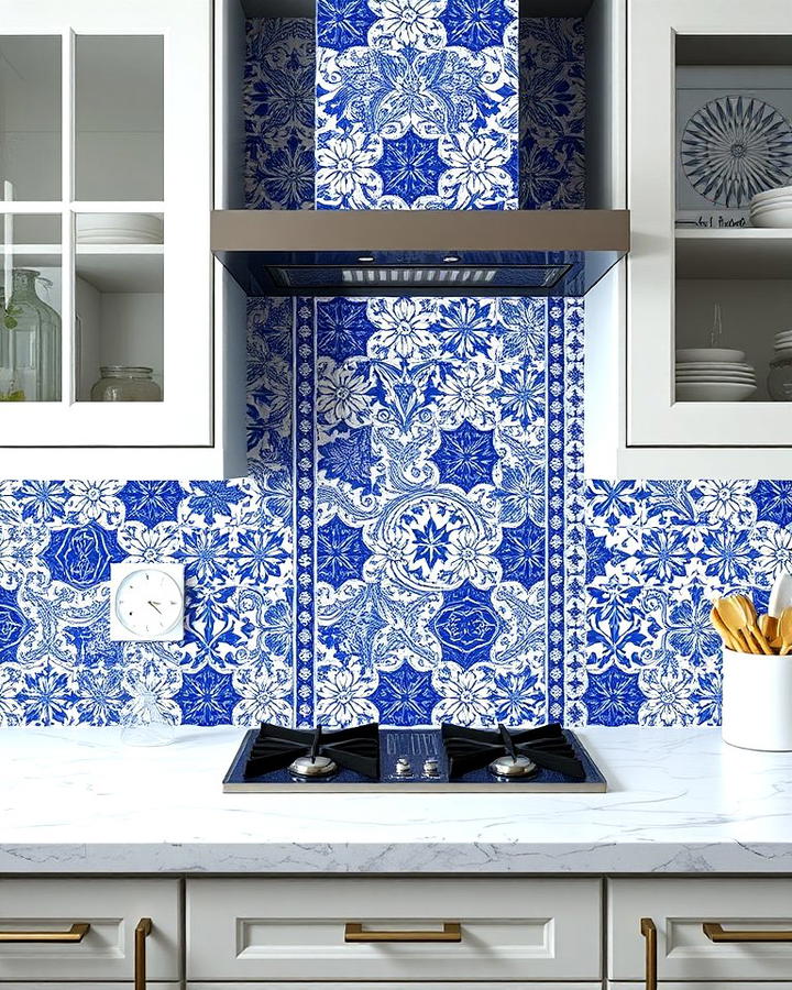 Blue and White Mosaic Designs